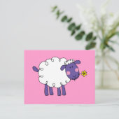Wooly schaap briefkaart (Staand voorkant)