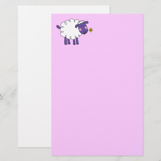 Wooly schaap briefpapier (Voorkant / Achterkant)