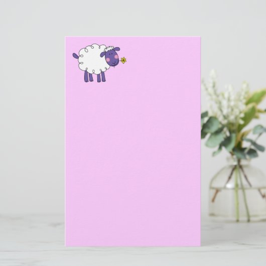 Wooly schaap briefpapier (Staand voorkant)