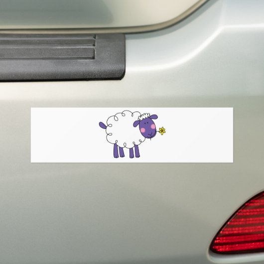 Wooly schaap bumpersticker (Op auto)