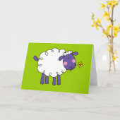 Wooly schaap kaart (Gele Bloem)