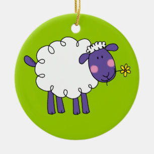 Wooly schaap keramisch ornament