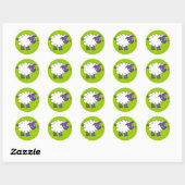 Wooly schaap ronde sticker (Vel)