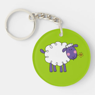 Wooly schaap sleutelhanger