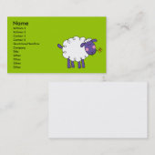 Wooly schaap visitekaartje (Voorkant / Achterkant)