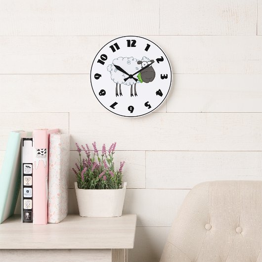 Wooly Sheep Clock Grote Klok