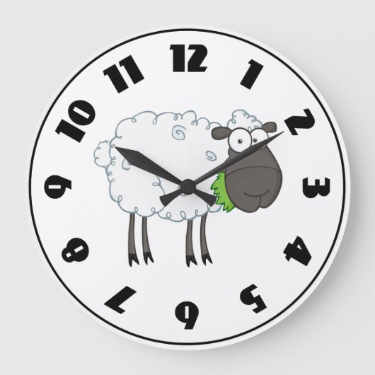 Wooly Sheep Clock Grote Klok (Voorkant)