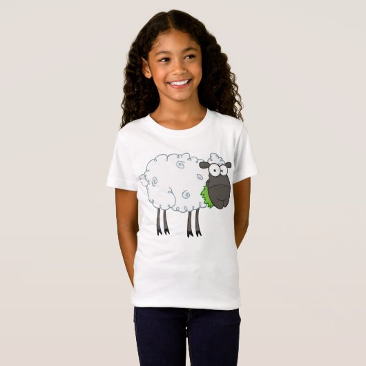 Wooly Sheep Meisjes T-shirt (Voorkant volledig)