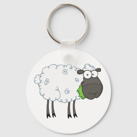 Wooly Sheep Sleutelhanger (Voorkant)