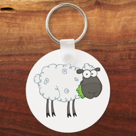 Wooly Sheep Sleutelhanger (Voorkant)