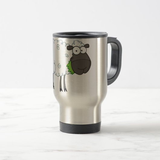 Wooly Sheep Travel Mug Reisbeker (Voorkant rechts)