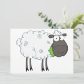 Wooly Sheep-uitnodigingen Kaart (Staand voorkant)