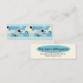 Wooly Sheep Yarn Crochet Knit Mini Visitekaartje (Voorkant / Achterkant)