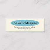 Wooly Sheep Yarn Crochet Knit Mini Visitekaartje (Achterkant)