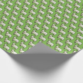 Wooly White Sheep Pixel Pattern Cadeaupapier (Hoek)