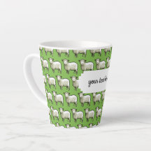 Wooly White Sheep Pixel Pattern
