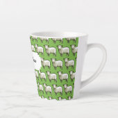 Wooly White Sheep Pixel Pattern Latte Mok (Rechts)