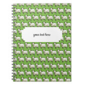 Wooly White Sheep Pixel Pattern Notitieboek (Voorkant)