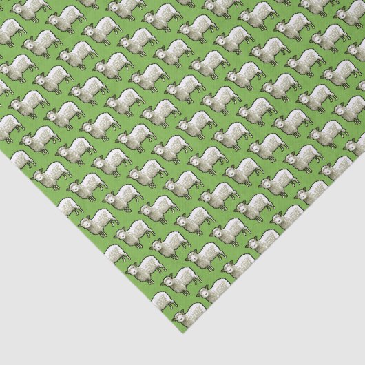 Wooly White Sheep Pixel Pattern Tissuepapier (Detail)