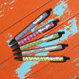 Wooly White Sheep Pixel Pattern Zwarte Inkt Pen