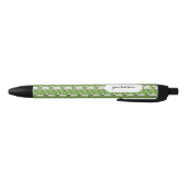 Wooly White Sheep Pixel Pattern Zwarte Inkt Pen (Bodem)