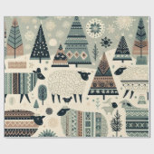 Wooly Winter Wonderland Cadeaupapier (Vlak)