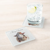 Wooly Wonderland, op maat Glazen Onderzetter (Schuin)