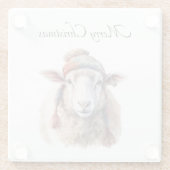 Wooly Wonderland, op maat Glazen Onderzetter (Achterkant)