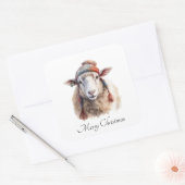 Wooly Wonderland, op maat Vierkante Sticker (Envelop)