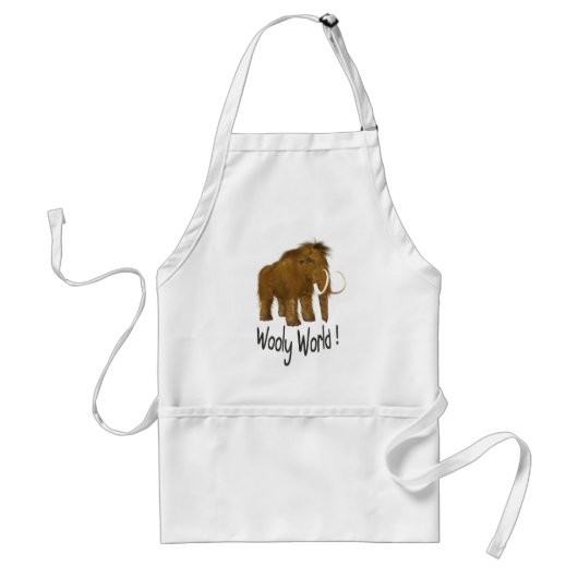 "Wooly World" Wooly Mammoth Standaard Schort (Voorkant)