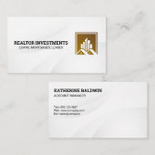 Woon- en commercieel onroerend goed visitekaartje (Voorkant / Achterkant)