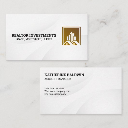 Woon- en commercieel onroerend goed visitekaartje (Voorkant / Achterkant)