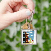 Woon hier voor een lage huur sleutelhanger (Hand)