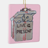 Woon in het Cadeau Keramisch Ornament (Rechts)