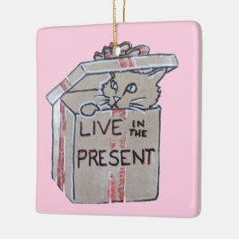 Woon in het Cadeau Keramisch Ornament