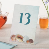 Woonachtige Zeeën Schelpentafel Nummer Reclamebord Met Voetstuk (Insitu)