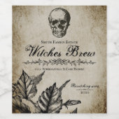 Woonaffair Halloween - Witches Brew Wine Label Wijn Etiket (Enkel label)
