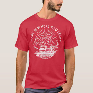 Woonboot gezegden thuis t-shirt
