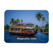Woonboot in Alappuzha, Kerala, India Magneet (Horizontaal)