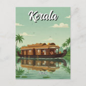 Woonboot in Kerala India Briefkaart (Voorkant)