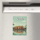 Woonboot in Kerala India Magneet (Insitu (Vaatwasser))