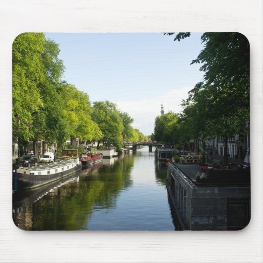 Woonboten in Amsterdam Gracht Muismat (Voorkant)