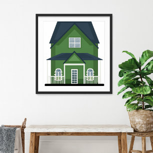 Wooncomplex Green House Poster