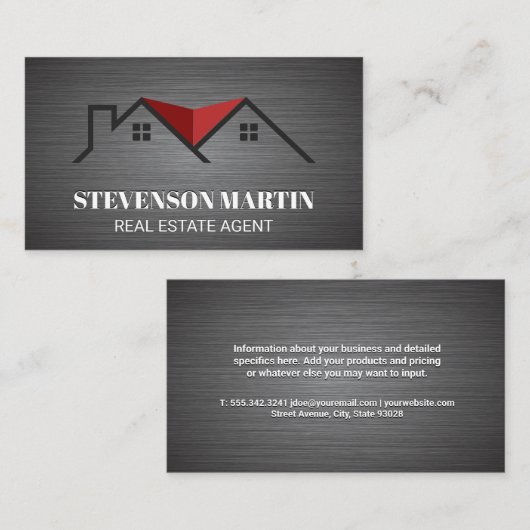 Woondak | Visitekaartje makelaars (Voorkant / Achterkant)