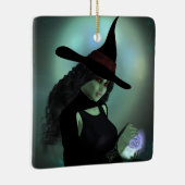 Woonde heks die een Spel afgiet Keramisch Ornament (Rechts)