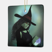 Woonde heks die een Spel afgiet Keramisch Ornament (Links)