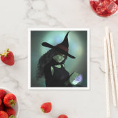 Woonde heks die een Spel afgiet Servet (Insitu)