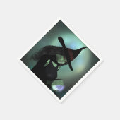 Woonde heks die een Spel afgiet Servet (Hoek)