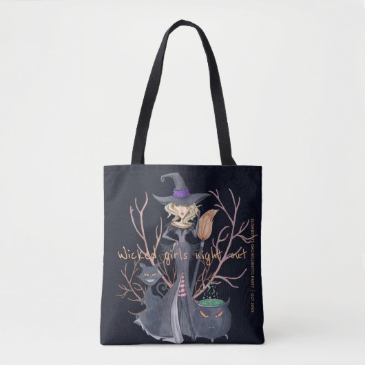 Woonde meisjes nachten heks-bacheloretfeest tote bag (Voorkant)