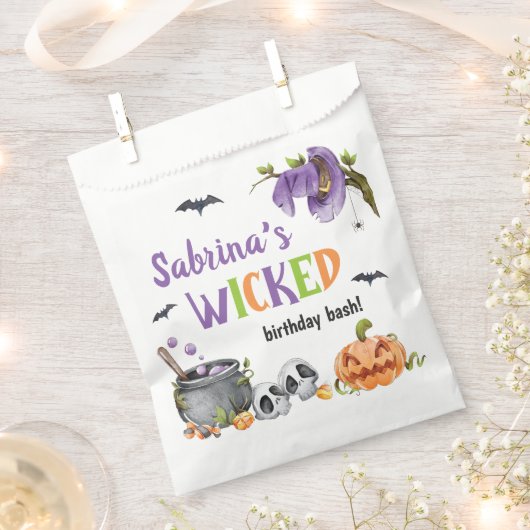 Woonde Witch Cat Halloween Birthday Party, elke le Bedankzakje (Geknipt)